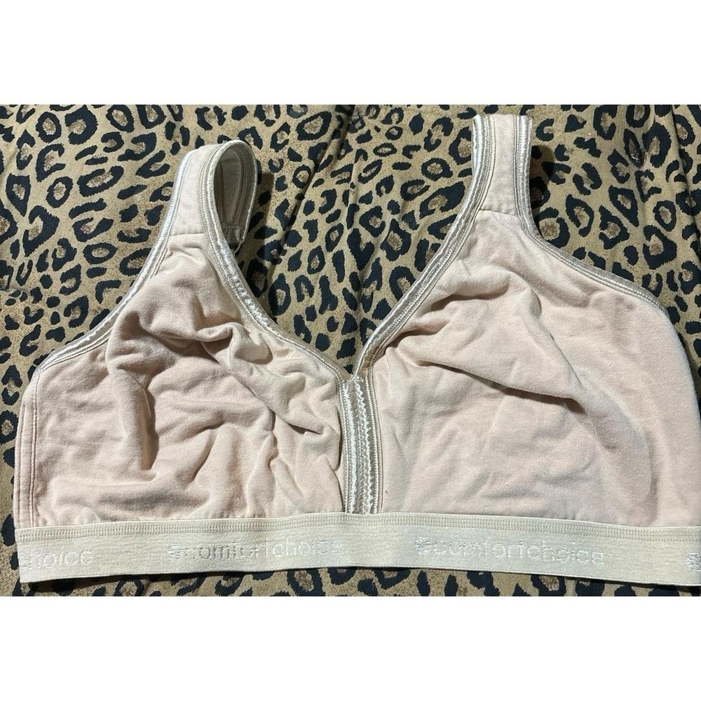 Comfort Choice Full Figure Wirefree Bra in Nude, Size 42G